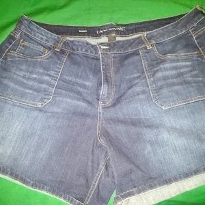 Lane Bryant Distressed Jean shorts plus size blue